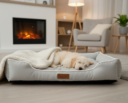 Panier gris pour Chien Imperméable & Robuste – Le Couchage Tout-Terrain "Barnabé"