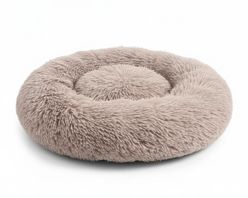 Panier Rond Café Apaisant en Peluche – Le Lit Douillet "Marius"