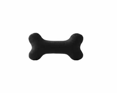 Black Textured Bone Dog Toy – The "Oscar" Playmate