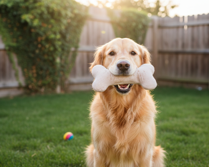 Jouet blanc Os Texturé pour Chien – Le Compagnon de Jeu "Oscar"